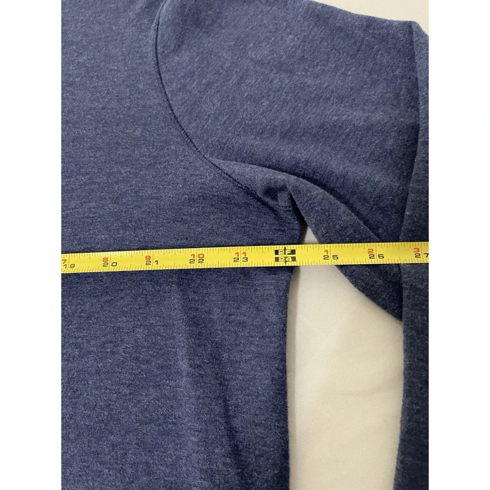 POLO RALPH LAUREN PERFORMANCE Mens Sz Large Blue Heather 1/4 Zip Cotton Pullover